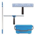 Cleaning Tools | Gritt Commercial GRI137B6F142PK Pro Window Washing Kit with 14-in Wide Blade Squeegee, Washer, 6 ft Telescopic Pole and 3 gal Heavy-Duty Bucket, 2/Kit image number 0