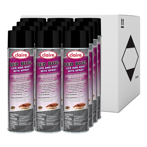 Cleaning & Janitorial Supplies | Claire 1000001197 16 oz. Aerosol Spray Bed Bug Killer (12/Carton) image number 0