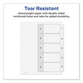 Office Jansan | Avery 11130 Ready Index 11 in. x 8.5 in. 5-Tab 1 to 5 Customizable TOC Dividers - White and Black (1-Set) image number 4