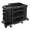 Utility Carts | Rubbermaid Commercial 2202582 19.8 in. x 1.5 in. x 27.5 in. Fabric 9-Pocket Cart Organizer - Black (6/Carton) image number 1