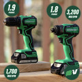 Combo Kits | Metabo HPT KC18DDXM 18V Brushless Lithium-Ion Cordless Compact Drill Driver / Impact Driver Combo Kit (1.5 Ah) image number 3