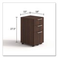 Office Desks & Workstations | Alera AENNZK-MP1518UF HRG 15 in. x 18 in. x 27 in. Seville Series 3-Drawer Legal File Mobile Pedestal - Mahogany image number 8