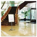 Office Jansan | Quartet LCF2418 18 in. x 24 in. Frame, 54 in. High Improv Lobby Clip-Frame Pedestal Sign - Aluminum image number 3