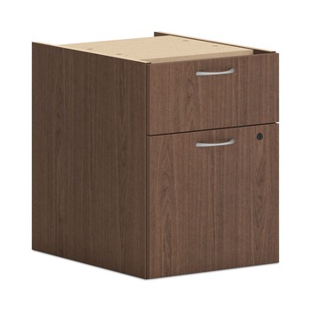 HON 15 in. x 20 in. x 20 in. 2-Drawers Left or Right Mod Support Pedestal - Sepia Walnut
