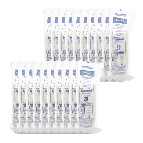 Food Service | Dart MN16-0100 MicroGourmet 16 oz. Plastic Food Containers - Translucent (500/Carton) image number 0