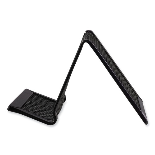 Office Jansan | Universal UNV20005 3.78 in. x 3.38 in. x 2.13 in. Mesh Metal Business Card Holder - Black image number 0