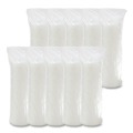 Food Trays, Containers, and Lids | Dart 16FTLS Straw Slot 12 - 24 oz. Foam Cup Lids - Translucent (1000/Carton) image number 2