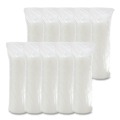 Food Trays, Containers, and Lids | Dart 16FTLS Lift n' Lock Straw Slot 12 - 24 oz. Foam Cup Lids - Translucent (1000/Carton) image number 2