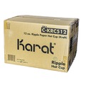 Cups and Lids | Karat C-KRC512 12 oz. Paper Ripple Hot Cups - Kraft/White (500/Carton) image number 0