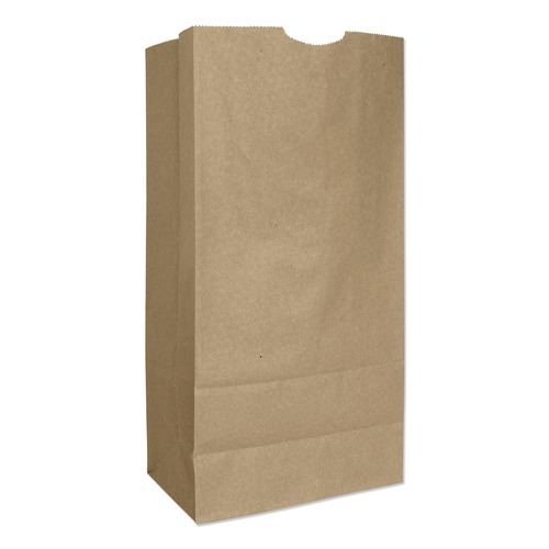 Food Service | Ross & Wallace Paper Products 130316SP 7.75 in. x 4.75 in. x 16 in. #16 Heavy-Duty Grocery Paper Bags - Kraft (500/Bundle) image number 0