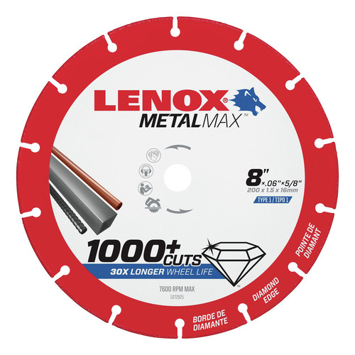 Circular Saw Blades | Lenox 1972925 METALMAX 8 in. x 5/8 in. Circular Saw Blade image number 0