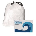 Trash Bags | Boardwalk BWK1DK100 13 gal. 0.8 mil Drawstring Kitchen Bags - White (100/Carton) image number 0