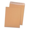 Office Jansan | Quality Park QUA43563 9 in. x 12 in. #10 1/2 Cheese Blade Flap Redi-Seal Closure High Bulk Self-Sealing Envelopes - Brown Kraft (100/Box) image number 2