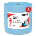 Cleaning & Janitorial Supplies | WypAll 34965 12.2 in. x 13.4 in. General Clean Jumbo Roll X60 Cloths - Blue (1100/Roll) image number 1