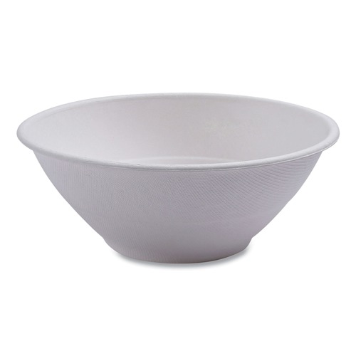 Food Trays, Containers, and Lids | Eco-Products EP-BL40NFA 40 oz Vanguard Renewable and Compostable Sugarcane Bowls - White (400/Carton) image number 0