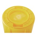 Trash Cans | Rubbermaid Commercial FG264360YEL 44 Gallon Plastic Vented Round Brute Container - Yellow image number 3