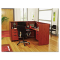 Alera ALEVA327236MC Valencia Series 71 in. x 35.5 in. x 29.5 in. to 42.5 in. Reception Desk with Transaction Counter - Medium Cherry image number 4