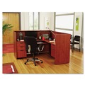  | Alera ALEVA327236MC Valencia Series 71 in. x 35.5 in. x 29.5 in. to 42.5 in. Reception Desk with Transaction Counter - Medium Cherry image number 4