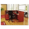  | Alera ALEVA327236MC Valencia Series 71 in. x 35.5 in. x 29.5 in. - 42.5 in. Reception Desk with Transaction Counter - Medium Cherry image number 4