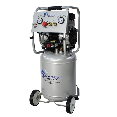 Portable Air Compressors | California Air Tools CAT-10020AC 2 HP 10 Gallon Ultra Quiet and Oil-Free Aluminum Tank Dolly Air Compressor image number 0