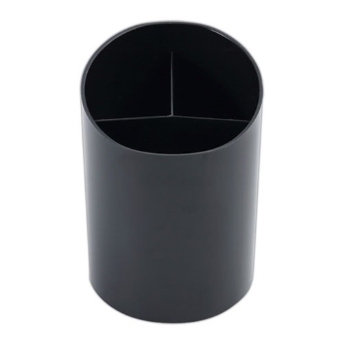  | Universal UNV08108 4-1/4 in. x 5-3/4 in. Recycled Plastic Big Pencil Cup - Black image number 0