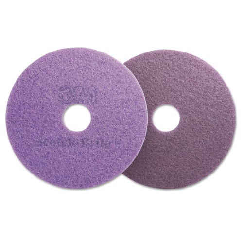 Office Jansan | Scotch-Brite 08418 20 in. Diameter Diamond Floor Pads - Purple (5/Carton) image number 0
