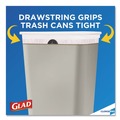 Trash Bags | Glad 78526 Tall 13 gal. 24 in. x 27.38 in. Kitchen Drawstring Trash Bags - Gray (100 Bags/Box, 4 Boxes/Carton) image number 8