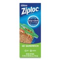 Food Service | Ziploc 315882BX 1.2 mil 6.5 in. x 5.88 in. Resealable Sandwich Bags - Clear (40/Box) image number 3
