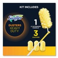 Cleaning & Janitorial Supplies | Swiffer 82074 Heavy Duty Dusters with Extendable Plastic Handle Extends to 3 ft. (6 Kits/Carton) image number 8