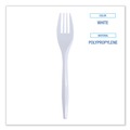  | Boardwalk BWKFORKIW Mediumweight Wrapped Polypropylene Fork Cutlery - White (1000/Carton) image number 6