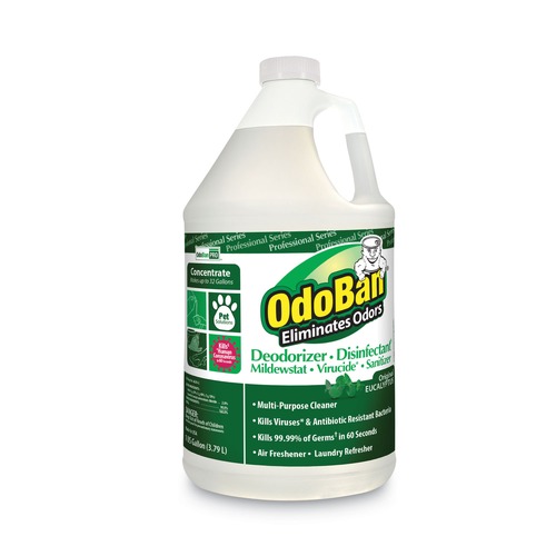Cleaning & Janitorial Supplies | OdoBan 911062-G4 1-Gallon Bottle Concentrated Odor Eliminator and Disinfectant - Eucalyptus image number 0