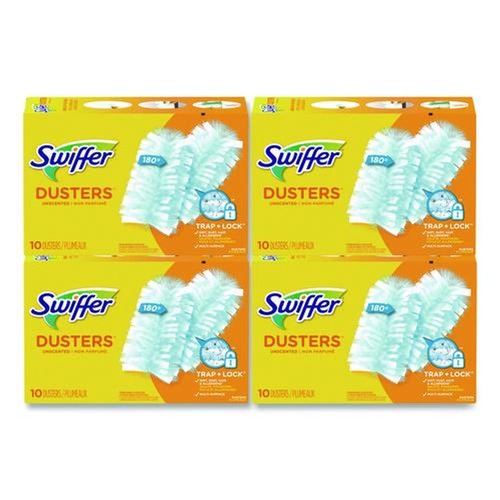 Cleaning & Janitorial Supplies | Swiffer 21459 Dusters Unscented Cleaner Refills - Light Blue (4/Carton) image number 0