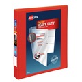 Binders & Binding Supplies | Avery 79170 One Touch EZD Rings 3 Rings 1 in. Capacity 11 in. x 8.5 in. Heavy-Duty DuraHinge View Binder - Red (12/Carton) image number 0