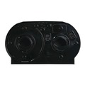 Paper Towels and Napkins | Boardwalk R4070BKBW 20.25 in. x 6 in. x 12.25 in. Jumbo Twin Toilet Tissue Dispenser - Black image number 4