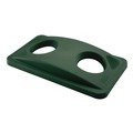Trash & Waste Bins | Rubbermaid Commercial FG269288GRN 20.38 in. x 11.38 in. x 2.75 in. Lid for Slim Jim Bottle Recycling Container - Green image number 2