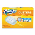 Cleaning & Janitorial Supplies | Swiffer 11804 Dusters Starter Kit with Dust Lock Fiber and 6 in. Handle - Blue/Yellow (6/Carton) image number 1