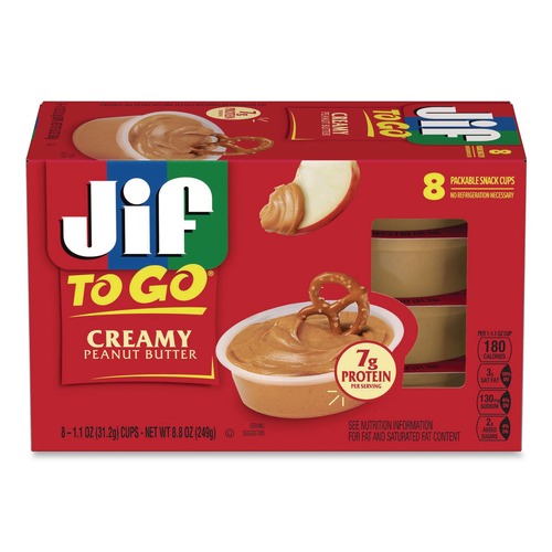 Snacks | Jif SMU65642 1.1 oz Creamy Peanut Butter Cups (8/Box) image number 0