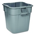 Cleaning Carts | Rubbermaid Commercial FG352600GRAY 28 Gallon Polyethylene Square Brute Container - Gray image number 0