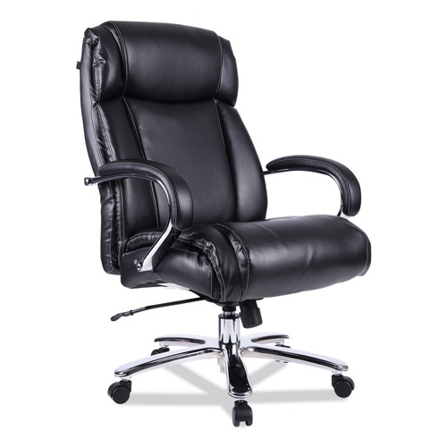  | Alera ALEMS4419 Maxxis Series 19.7 in. to 25 in. Seat Height Supports 500 lbs. Big/Tall Bonded Leather Chair - Black Seat/Back, Chrome Base image number 0