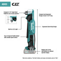 Right Angle Drills | Makita AD03R1 12V max CXT Lithium-Ion 3/8 in. Cordless Right Angle Drill Kit (2 Ah) image number 5