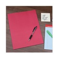 Mothers Day Sale! Save an Extra 10% off your order | Universal UNV57118 11 in. x 8.5 in. 0.5 in. Capacity 2-Pocket Portfolios with Tang Fasteners - Red (25/Box) image number 4