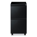  | Alera ALEPBFFBL 14.96 in. x 19.29 in. x 27.75 in. 2-Drawer File Pedestal with Full-Length Pull - Black image number 1