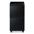 Office Carts & Stands | Alera ALEPBFFBL 14.96 in. x 19.29 in. x 27.75 in. 2 Legal/Letter-Size File Drawers Left or Right File Pedestal with Full-Length Pull - Black image number 1