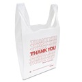 Bulk Savings Pricing 2 | Inteplast Group THW1VAL 11-1/2 in. x 21 in. Polyethylene Thank You Handled T-Shirt Bags - White (900/Carton) image number 1