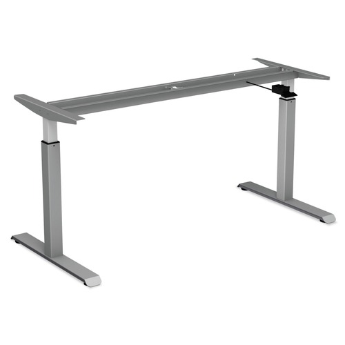 Office Desks & Workstations | Alera ALEHTPN1G 59.06 in. x 28.35 in. x 26.18 in. to 39.57 in. AdaptivErgo Sit-Stand Pneumatic Height-Adjustable Table Base - Gray image number 0