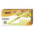 Office Jansan | BIC BL11 YEL Brite Liner Chisel Tip Highlighter - Fluorescent Yellow Ink/Yellow/Black Barrel (1-Dozen) image number 0