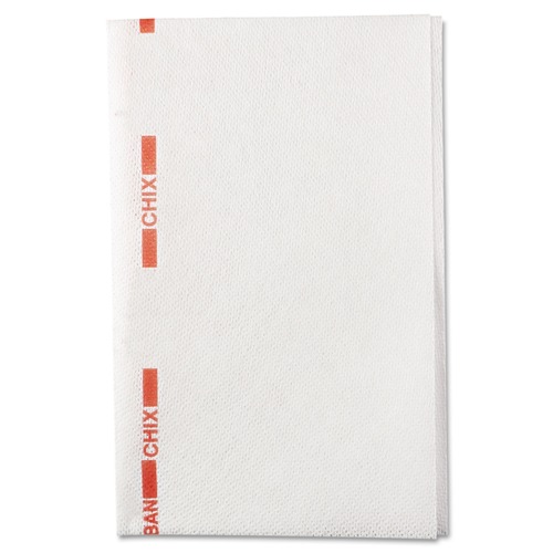  | Chix CHI 8252 13 in. x 21 in. Cotton Food Service Towels - White/Red (150/Carton) image number 0