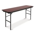 Office & Office Supplies | Iceberg 55274 60 in. x 18 in. x 29 in. OfficeWorks Commercial Wood-Laminate Rectangular Folding Table - Mahogany Top, Brown Base image number 1