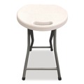 Office & Office Supplies | Iceberg 64563 Rough n Ready 18 in. Seat Height Backless Folding Stool Supports Up to 300 lb - White Seat/Charcoal Base (4/Carton) image number 2