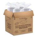 Bowls and Plates | Dart C2464BDL PresentaBowls Pro 8.5 in. x 8.5 in. x 0.5 in. Square Plastic Lids for 24 oz. to 32 oz. Bowls - Clear (252/Carton) image number 0